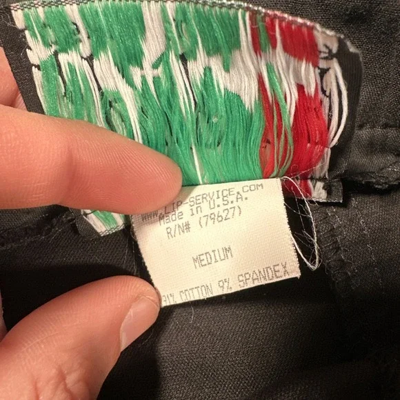 Vintage Y2K Lip Service Black Mini Skirt Gothic Fetish Medium Witchy USA Grunge - Picture 5 of 13